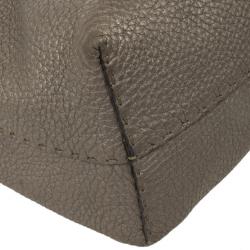 Pre Owned Fendi Grey Leather Selleria Tote