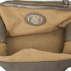 Pre Owned Fendi Grey Leather Selleria Tote