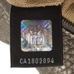 Pre Owned Fendi Grey Leather Selleria Tote