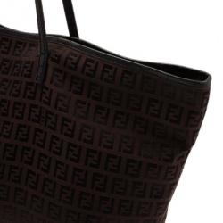 Pre Owned Fendi Brown Zucca Shopper Tote