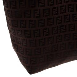 Pre Owned Fendi Brown Zucca Shopper Tote