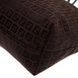 Pre Owned Fendi Brown Zucca Shopper Tote