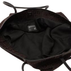 Pre Owned Fendi Brown Zucca Shopper Tote