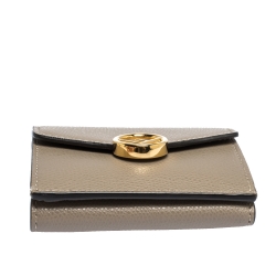 Pre Owned Fendi Beige Leather F is Fendi  Small Wallet