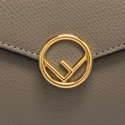 Pre Owned Fendi Beige Leather F is Fendi  Small Wallet