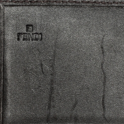 Pre Owned Fendi Tobacco Zucca Canvas and Leather Flap Continental Wallet