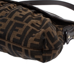 Pre Owned Fendi Tobacco Zucca Canvas and Leather Chef Shoulder Bag