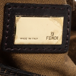 Pre Owned Fendi Tobacco Zucca Canvas and Leather Chef Shoulder Bag