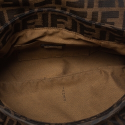 Pre Owned Fendi Tobacco Zucca Canvas and Leather Chef Shoulder Bag