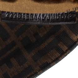 Pre Owned Fendi Tobacco Zucca Canvas and Leather Chef Shoulder Bag