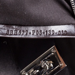 Pre Owned Fendi Black Leather Flap Shoulder Bag