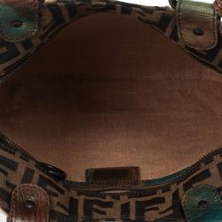 Pre Owned Fendi Pony Hair Leopard Devil Trapezio Large Hobo