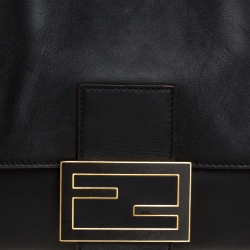 مملوكة مسبقًا Fendi Black Leather Mama Forever Shoulder Bag
