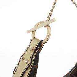 Pre Owned Fendi Tobacco/Gold Zucca Canvas and Leather Chef Chain Link Hobo