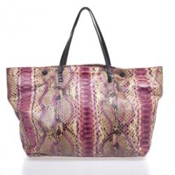 Pre Owned Fendi Multicolor Python Twins Tote
