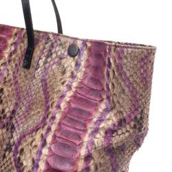 Pre Owned Fendi Multicolor Python Twins Tote