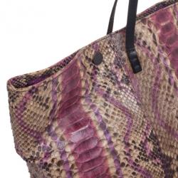Pre Owned Fendi Multicolor Python Twins Tote