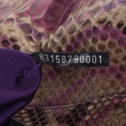 Pre Owned Fendi Multicolor Python Twins Tote