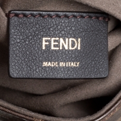 Pre Owned Fendi Brown/Black Zucca Coated Canvas and Leather Mon Tresor Bucket Bag