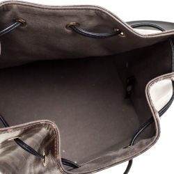 Pre Owned Fendi Brown/Black Zucca Coated Canvas and Leather Mon Tresor Bucket Bag