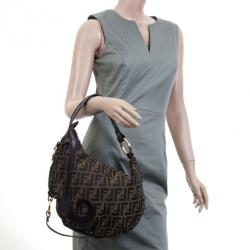 مملوكة مسبقًا Fendi Tobacco Zucca Borsa Biga Media Hobo Bag