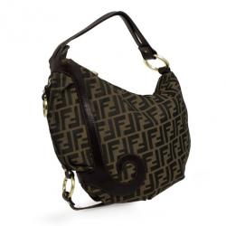 مملوكة مسبقًا Fendi Tobacco Zucca Borsa Biga Media Hobo Bag