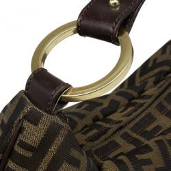 مملوكة مسبقًا Fendi Tobacco Zucca Borsa Biga Media Hobo Bag