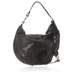 Pre Owned Fendi Metallic Leather Biga B Hobo