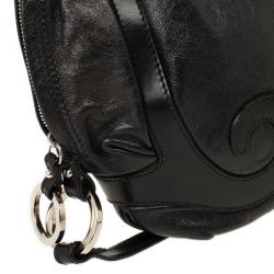 Pre Owned Fendi Metallic Leather Biga B Hobo