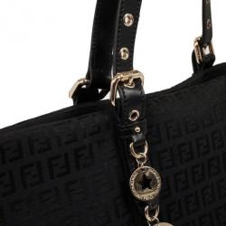 مملوكة مسبقًا Fendi Black Zucchino Forever Superstar Tote