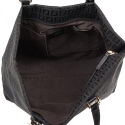 مملوكة مسبقًا Fendi Black Zucchino Forever Superstar Tote