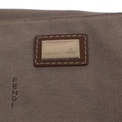 مملوكة مسبقًا Fendi Brown Zucchino Small Hobo Bag