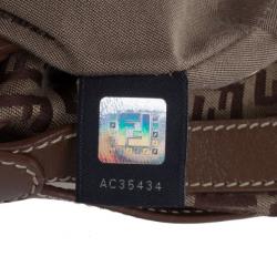 مملوكة مسبقًا Fendi Brown Zucchino Small Hobo Bag