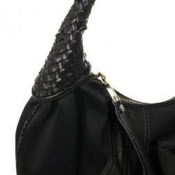 مملوكة مسبقًا Fendi Black Satin Spy Hobo