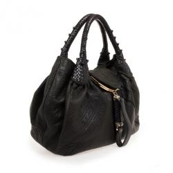 Pre Owned Fendi Black Nappa Leather Spy Bag