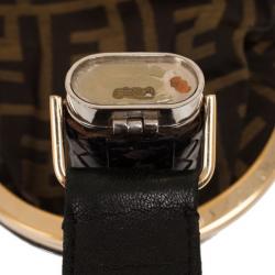 Pre Owned Fendi Black Nappa Leather Spy Bag