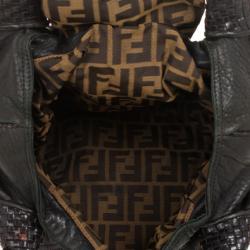 Pre Owned Fendi Black Nappa Leather Spy Bag
