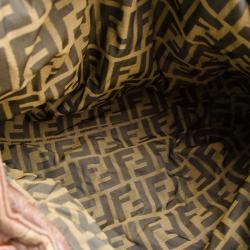 Pre Owned Fendi Brown Corded Leather Spy Satchel