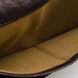 Pre Owned Fendi Zucca Canvas Leather Flap Continental Wallet