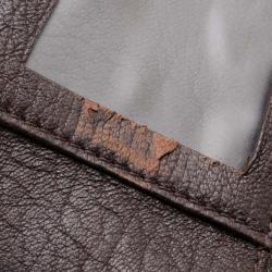 Pre Owned Fendi Zucca Canvas Leather Flap Continental Wallet