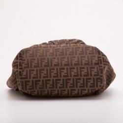 Pre Owned Fendi Brown Tobacco Zucca Canvas Chef Hobo
