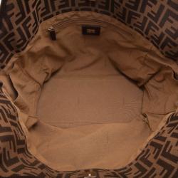 Pre Owned Fendi Brown Tobacco Zucca Canvas Chef Hobo