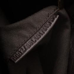 Pre Owned Fendi Tobacco Zucca Canvas Patent Satchel 