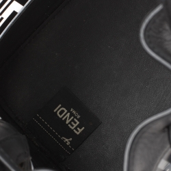 Pre Owned Fendi Black Zucca Pvc and Leather Mini Mon Tresor Drawstring Bucket Bag