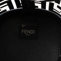 Pre Owned Fendi Black Zucca Pvc and Leather Mini Mon Tresor Drawstring Bucket Bag