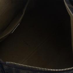 مملوكة مسبقًا Fendi Navy Blue Canvas Medium Zucca Boston Bag