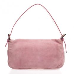 مملوكة مسبقًا Fendi Pink Suede Baguette Shoulder bag