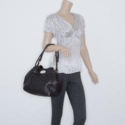 Pre Owned Fendi Black Selleria Hobo