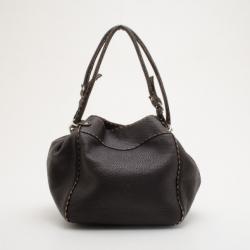 Pre Owned Fendi Black Selleria Hobo