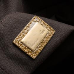 مملوكة مسبقًا Fendi Bronze Metallic Leather 'B.Mix' Large Bowler Bag